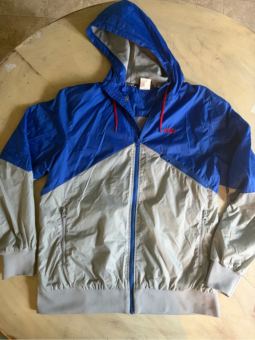 Vintage Nike 6.0 Jacket Kampai Mens Large Blue Gray Windbreaker Full Zip